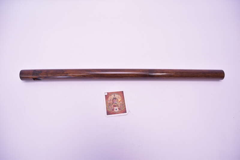 Píšťalka koncovka "F", dĺžka: 46-50cm, vŕtanie: Ø15, zdobenie: Orechový lesk