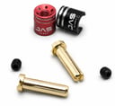 Das Speed 24K Low Profile 2 mm LiPo Plugs with ± Tabs — 1 Pair (DAS-0008) thumbnail 1