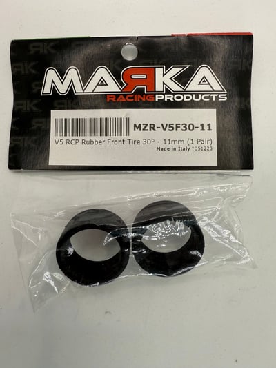 Marka Racing V5 RCP Rubber Front Tire 30° Hard 11 mm (1 Pair)