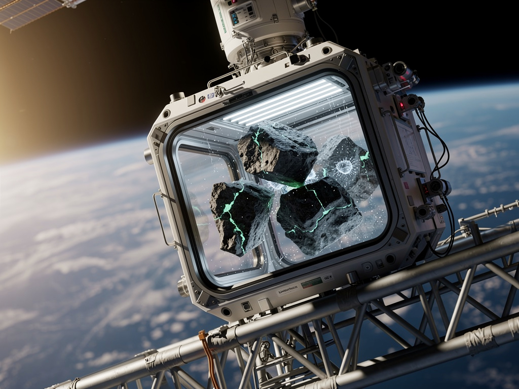 Mikroby na ISS těží kovy z asteroidů: krok vpřed