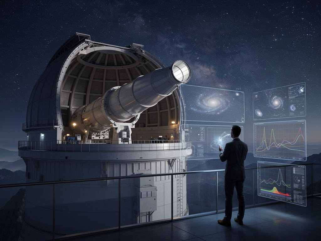 Pohled na budovanou kupoli ESO ELT v chilské poušti