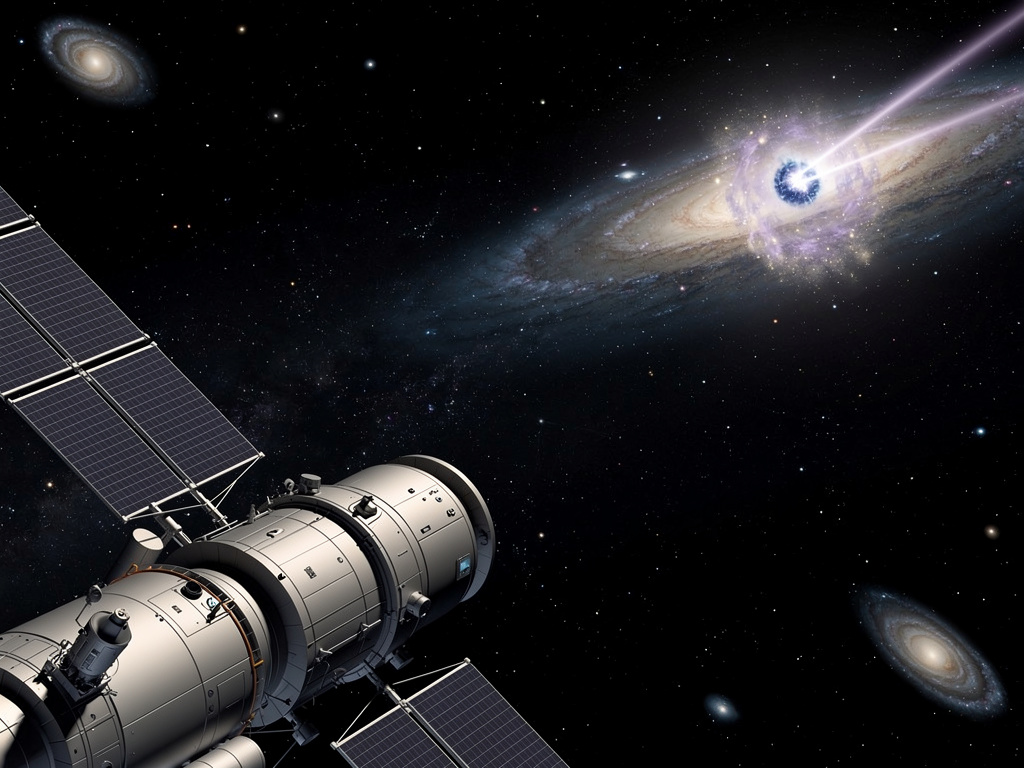 Ilustrace srážky a sloučení dvou neutronových hvězd