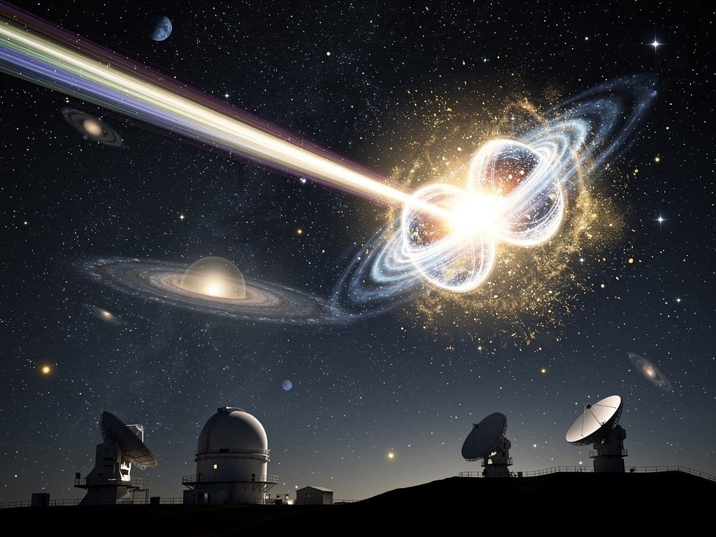 Hubble vystopoval záblesk k srážce neutronových hvězd