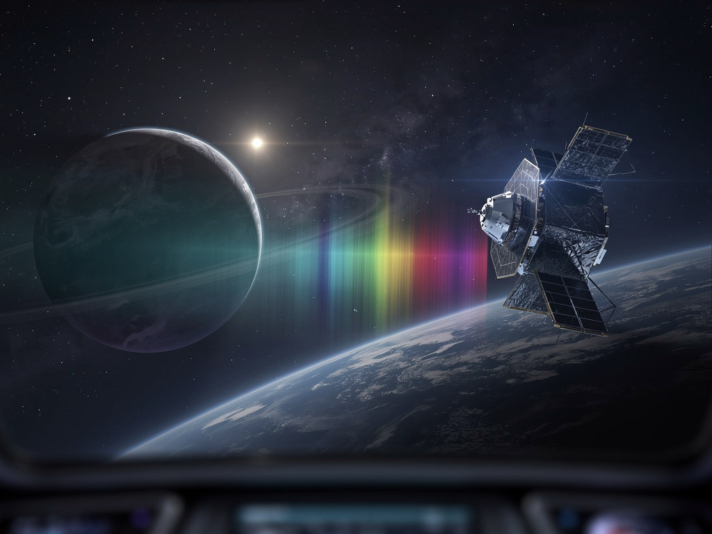 Ilustrace exoplanety K2-18b s mateřskou hvězdou v pozadí.