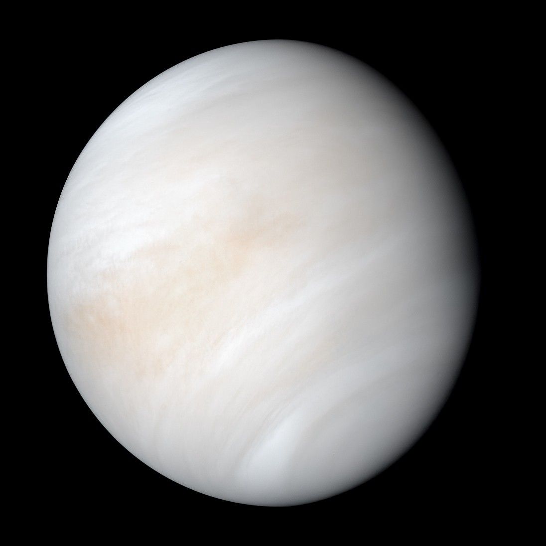 Oblačný obal Venuše na snímku sondy Mariner 10.