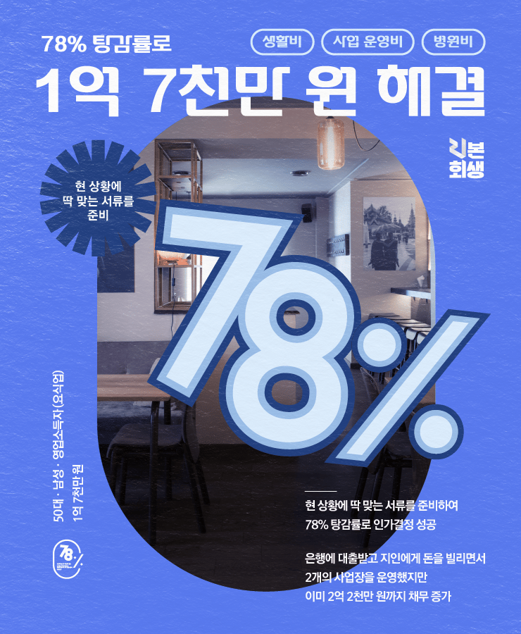 두 개의 사업장 운영의 어려움
대출금 상환과 수술비 감당