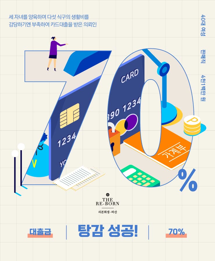 세 자녀의 양육비
다섯 식구의 생계비