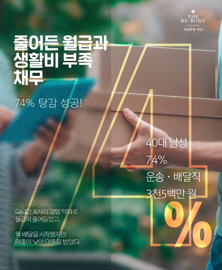 줄어든 일과 월급
생활고로 인한 대출