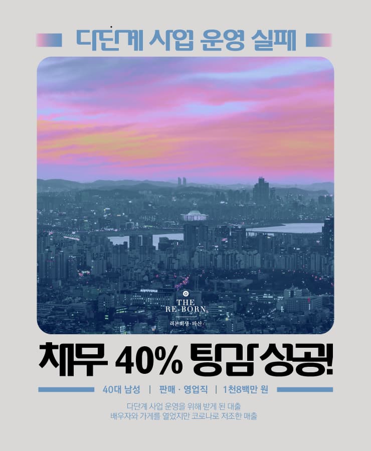 사업 운영을 위한 대출
개점 직후 터진 코로나