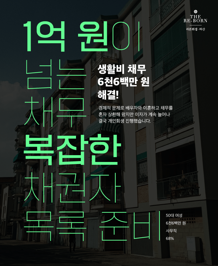 경제적 문제로 이혼
대환대출 채무