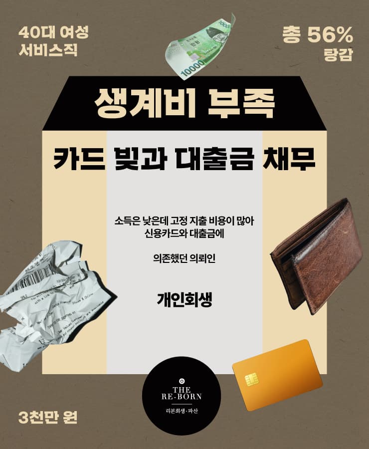 높은 병원비 지출
반복된 대출