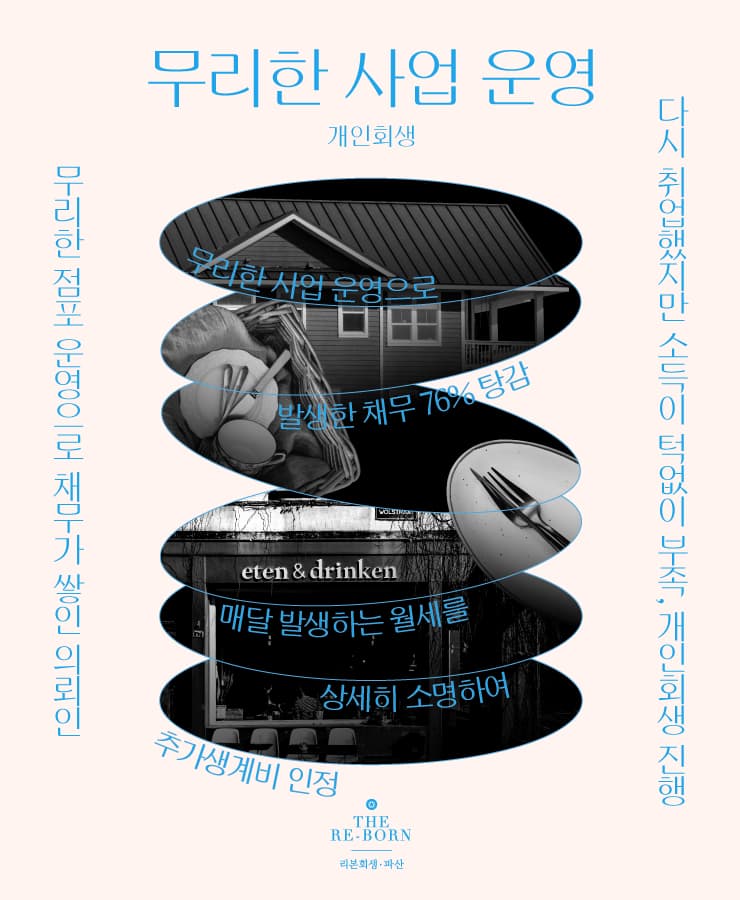 무리한 점포 운영
부족한 월 소득