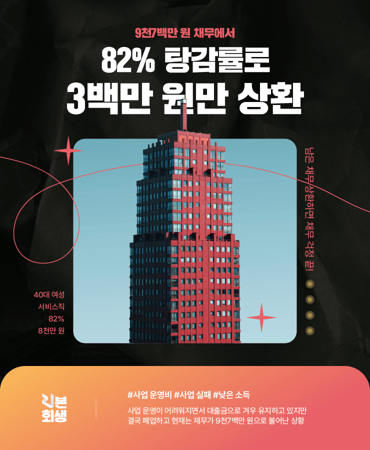 사업 운영 실패
낮은 소득