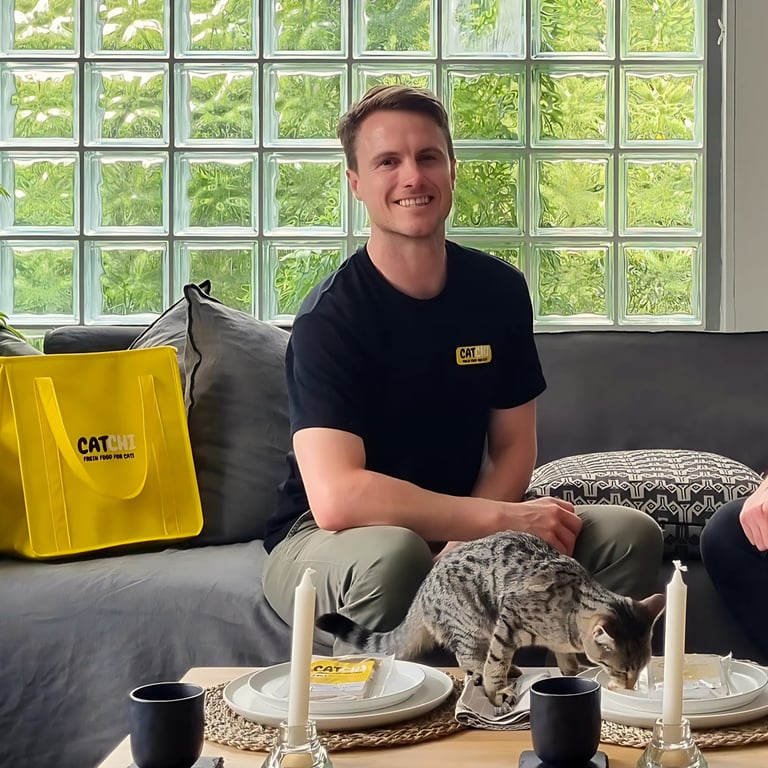 Huw with Queenie