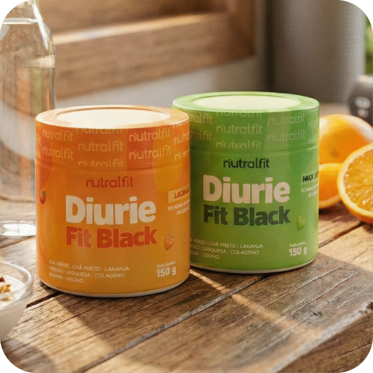 DiurieFit Black 150g – 1 Pote DiurieFit Black Laranja + 1 Pote DiurieFit Black Maçã Verde