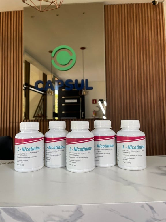 L-Nicotinina 550mg 60 Cápsulas Remédio para parar de fumar