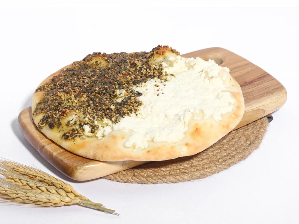 منقوشة زعتر مع جبنة