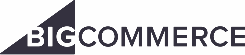 BigCommerce logo with the word BIG inside a dark triangle and the word COMMERCE in bold, uppercase letters to the right.