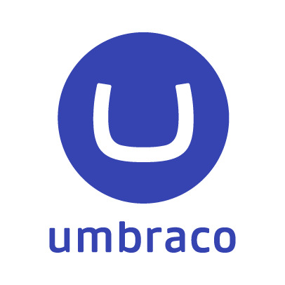 A blue circle with a white, stylised U in the centre, above the word umbraco in lowercase blue letters—ideal for those exploring alternatives to Sitecore Development.