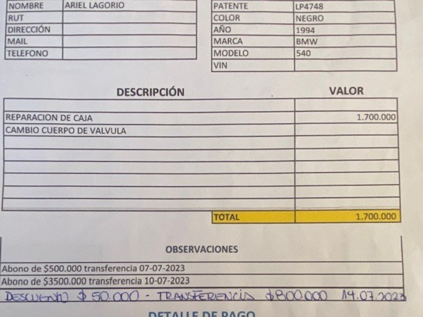 BMW 540 540 IA 4.0 1994 - Foto 5 de 10