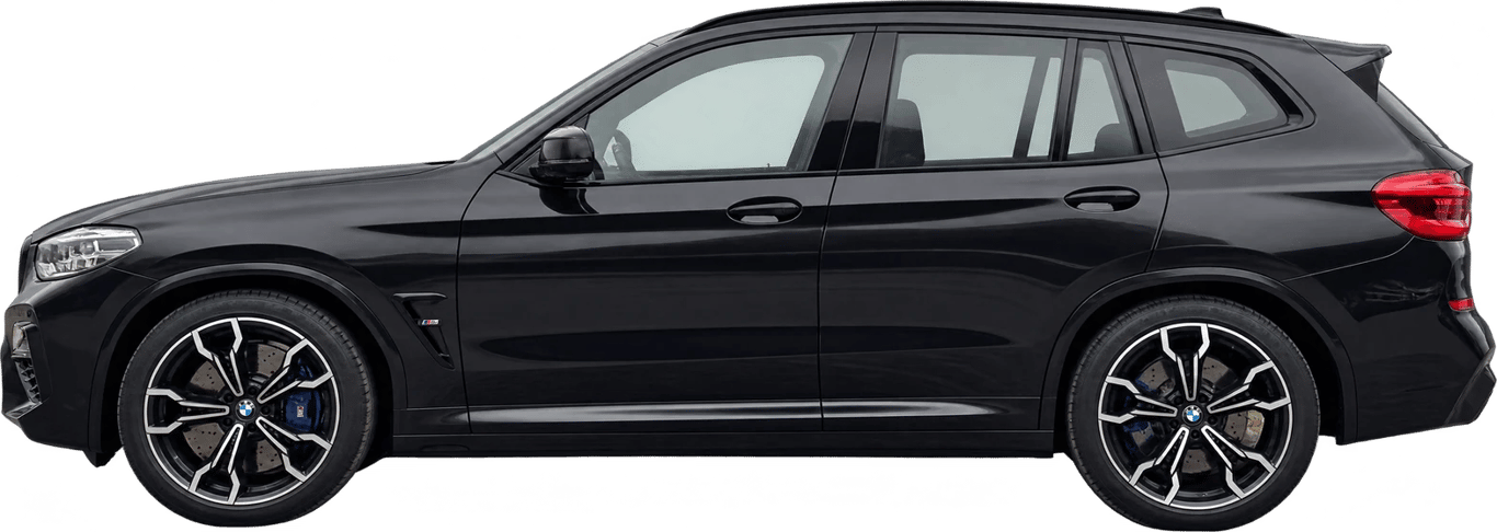 BMW X3, vista lateral a escala