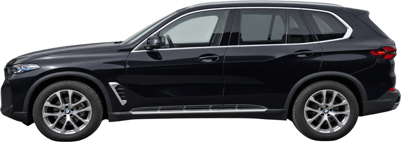 BMW X5, vista lateral a escala