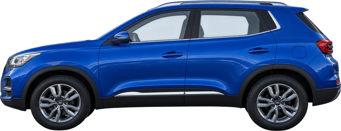 Chery Tiggo 3, vista lateral a escala