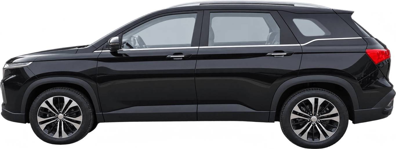 Chevrolet Captiva, vista lateral a escala