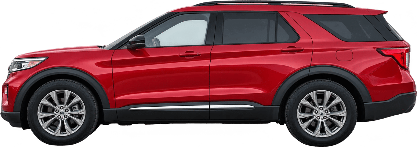 Ford Explorer, vista lateral a escala