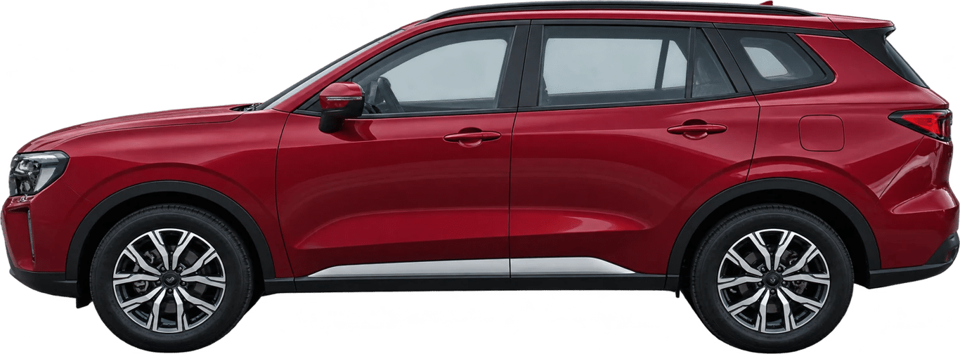 Ford Territory, vista lateral a escala