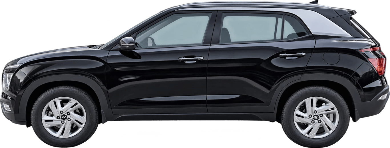 Hyundai Creta, vista lateral a escala
