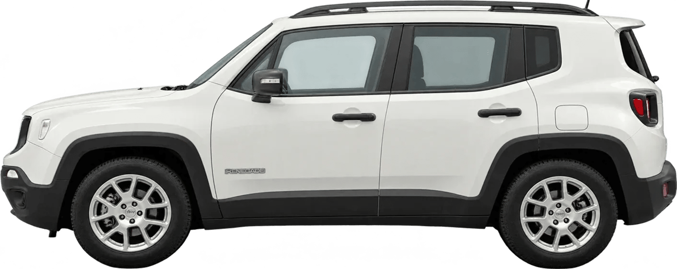 Jeep Renegade, vista lateral a escala