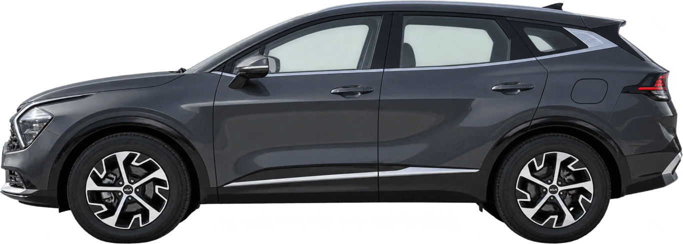 Kia Sportage, vista lateral a escala