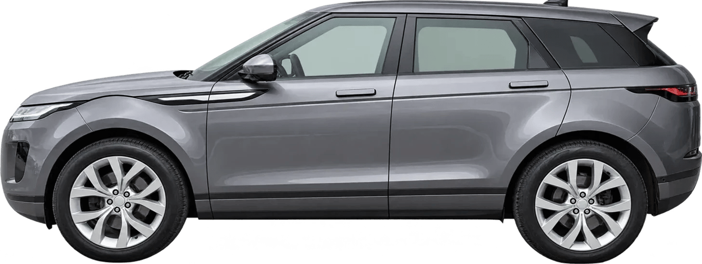 Land Rover Range Rover Evoque, vista lateral a escala