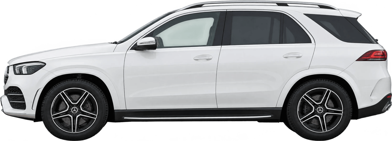 Mercedes-Benz GLE, vista lateral a escala