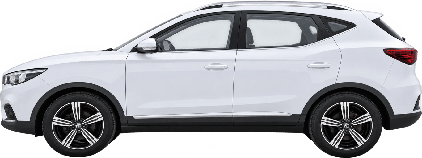 MG ZS, vista lateral a escala