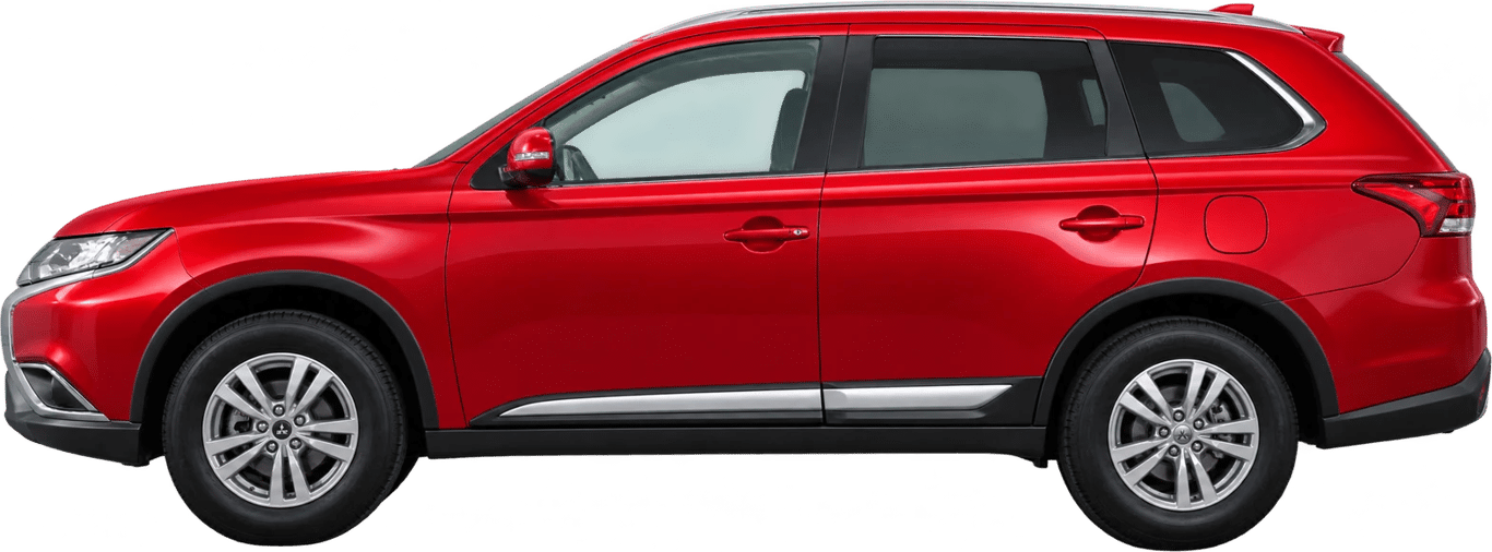 Mitsubishi Outlander, vista lateral a escala