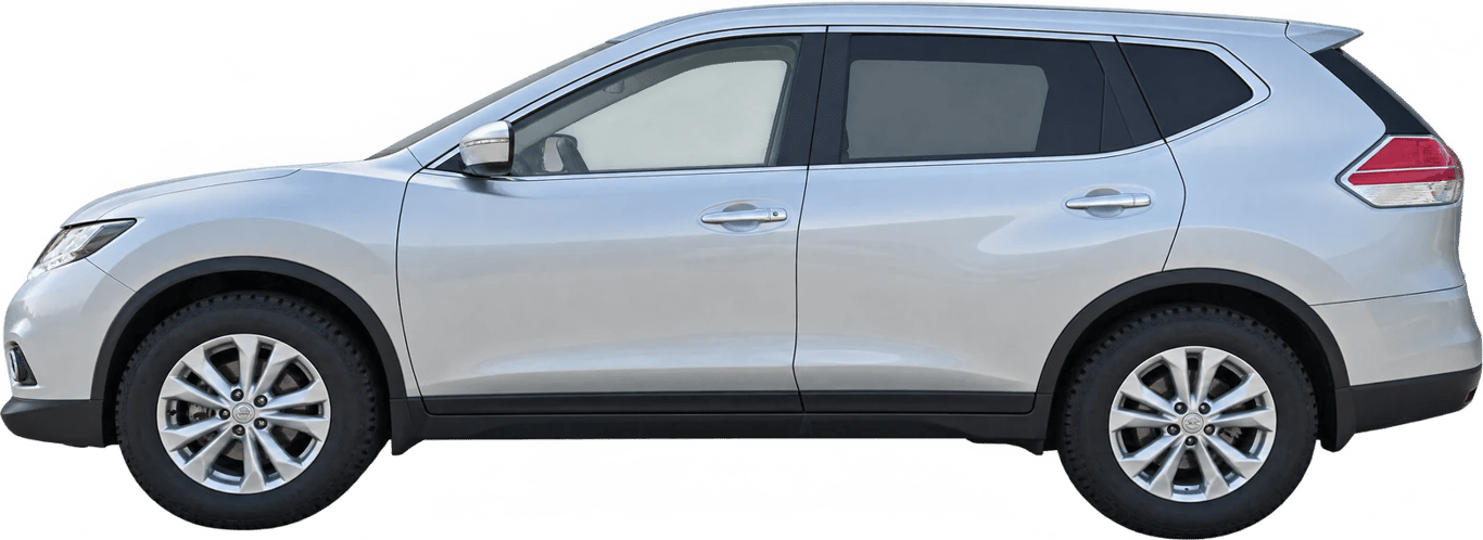 Nissan X-Trail, vista lateral a escala
