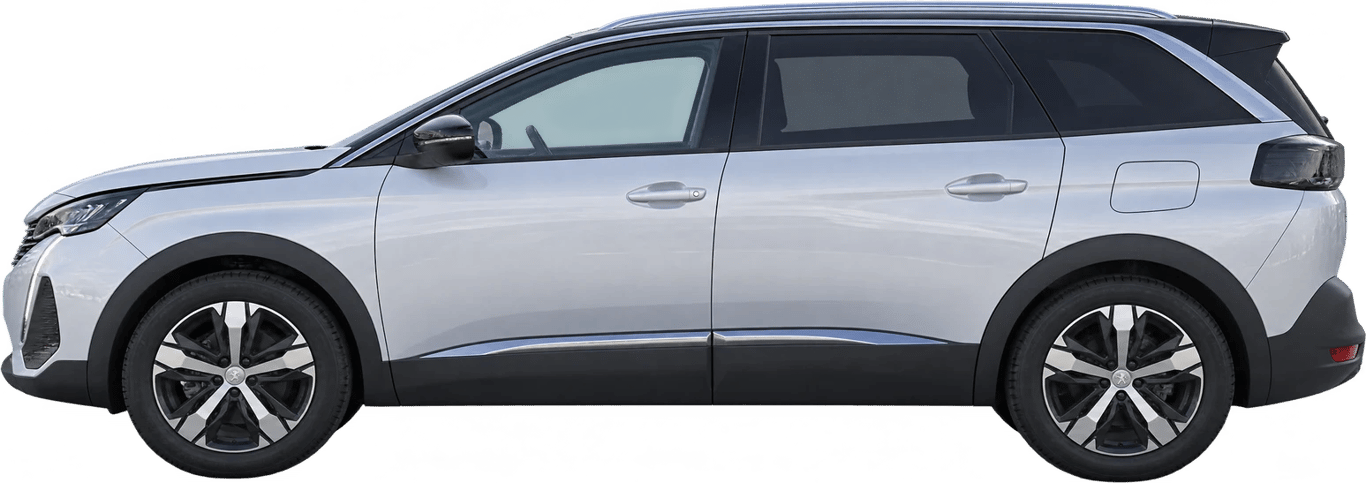 Peugeot 5008, vista lateral a escala