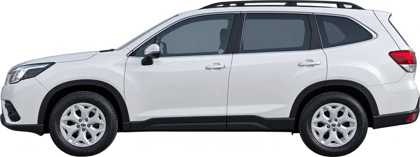 Subaru Forester, vista lateral a escala