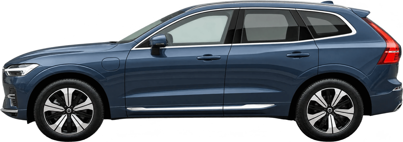 Volvo XC60, vista lateral a escala
