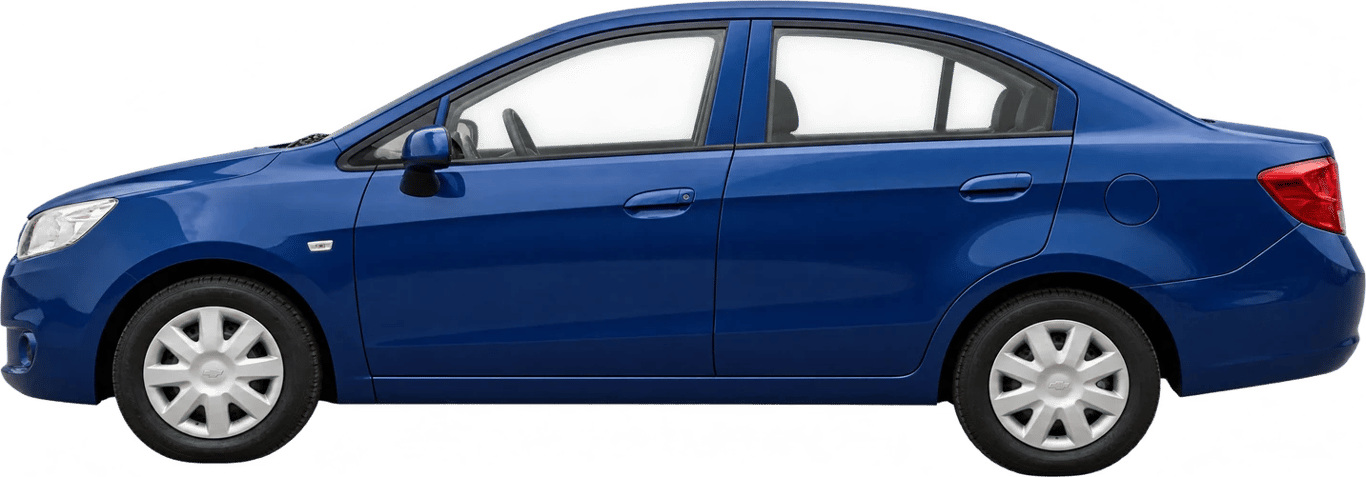 Chevrolet Sail, vista lateral a escala