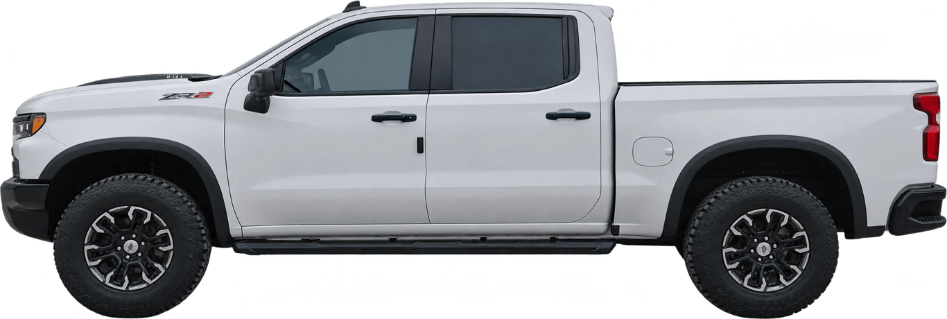 Chevrolet Silverado ZR2, vista lateral a escala