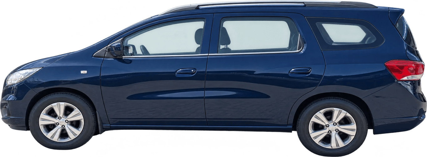Chevrolet Spin, vista lateral a escala
