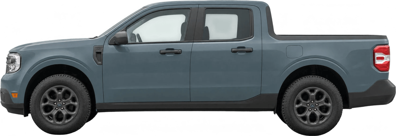Ford Maverick, vista lateral a escala