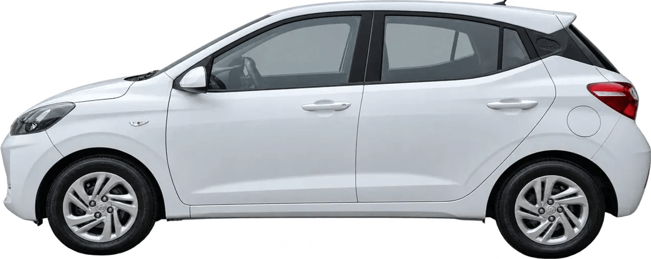Hyundai Grand i10, vista lateral a escala