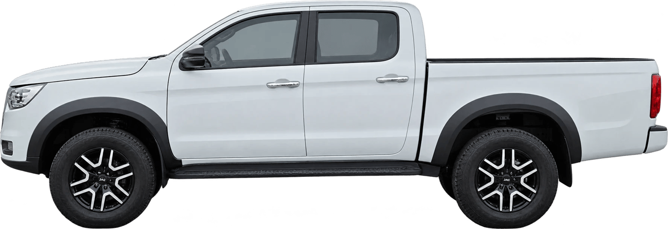 JAC T8, vista lateral a escala
