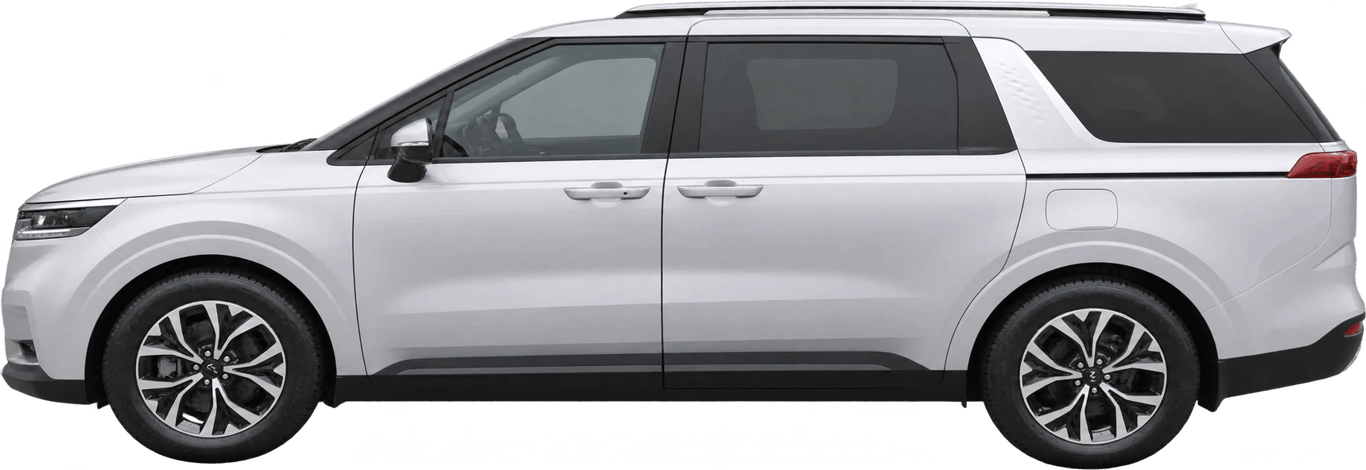 Kia Carnival, vista lateral a escala