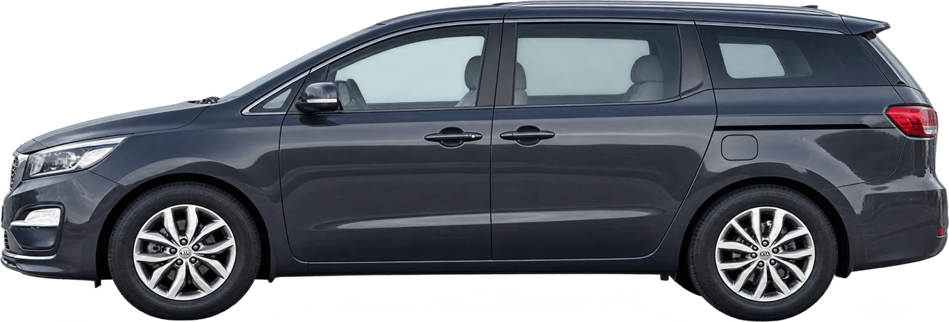 Kia Grand Carnival, vista lateral a escala