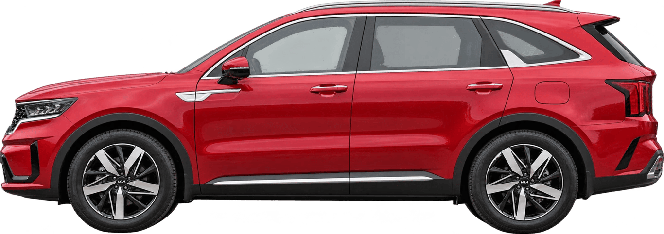 Kia Sorento, vista lateral a escala